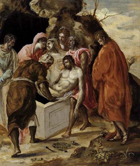 GRECO, El The Entombment of Christ late
